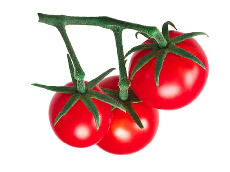 Tiny cherry tomatoes (ciliegini, pachino, cocktail) on the vine. Clipping paths