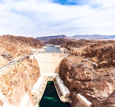Hoover dam in Arizona and Nevada, USA