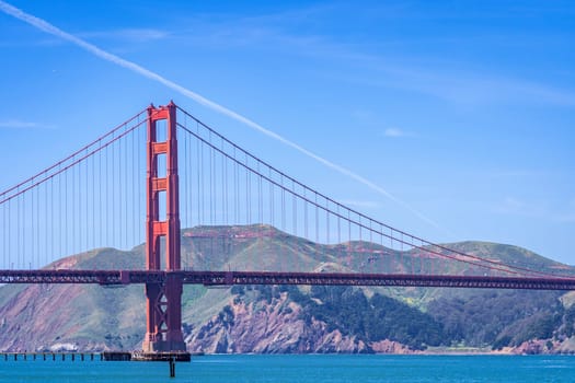 Golden Gate bridge in San Francisco California USA West Coast of Pacific Ocean