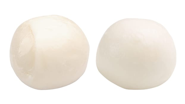Ciliegini (small, cherry-like) mozzarella cheese balls. Clipping paths