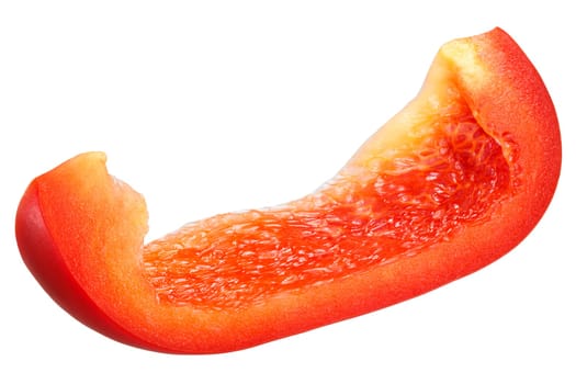 Red Bell Pepper slice (Capsicum annuum )