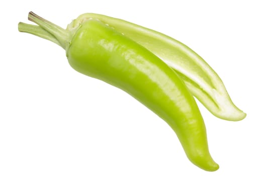 Hungarian Gabi pepper (a Hot Wax type), split unripe pod