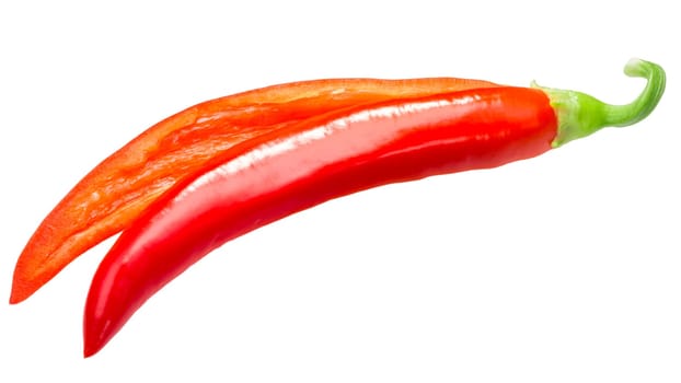 Budai Csipos Paprika Hungarian Pepper, ripe split pod