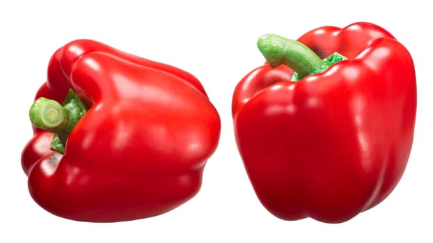 California Wonder sweet bell pepper (Capsicum annuum), red whole pods