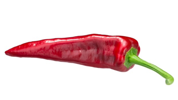 Numex Espanola Improved Chile pepper, ripe. New Mexican pod type