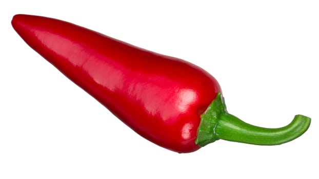 Hungarian Kalocsai V2 Paprika pepper, ripe whole pod, top view