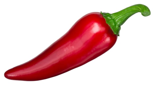 Hungarian Kalocsai V2 Paprika pepper, ripe whole pod, top view