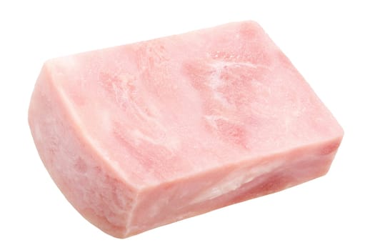 Ham sausage marbled, streaky piece or rectangular rounded portion