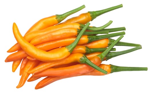 Macskanarancas Hungarian paprika peppers (de arbol type), pile of whole ripe pods