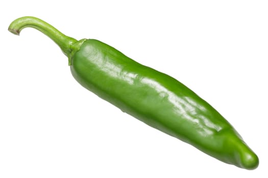 Lumbre green chili pepper or Hatch Double-X Hot chile. Numex or New Mexican pod type