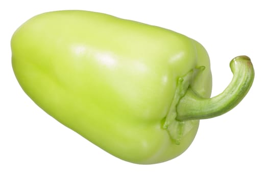Pale green bell pepper (Capsicum annuum) whole pod