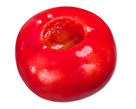 Pickled or canned cherry pepper, hollow (seeds and placenta removed)