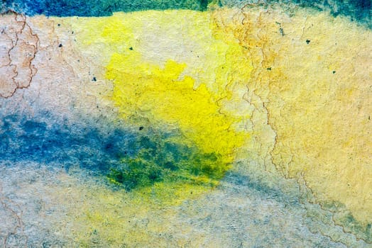 Abstract aquarelle hand drawn art on white background, Watercolor grunge texture backdrop