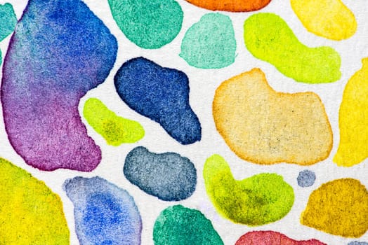 Abstract aquarelle hand drawn art on white background, Watercolor grunge texture backdrop