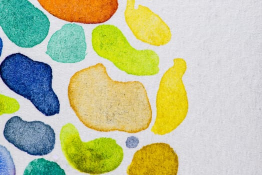 Abstract aquarelle hand drawn art on white background, Watercolor grunge texture backdrop