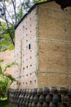 Old brick house in local resort, stock photo