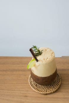 Waking up drink of lime coffee, stock photo