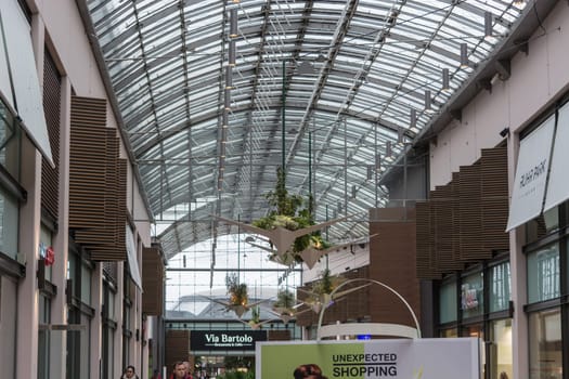 BOCHUM, NRW, GERMANY - JANUARY 11, 2016:.Interior Shopping Mall of the Ruhr Park in Bochum. The shopping center Ruhr Park in Bochum is one of the largest in Germany.