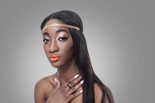 Young beauty with perfect hair and skin