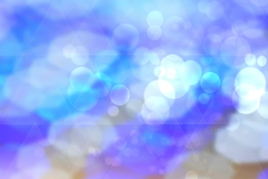 Abstract blue pastel bokeh background texture with bright soft color circles. Space for your text.