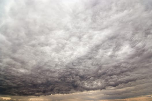 Bizarre rainy clouds - before storm