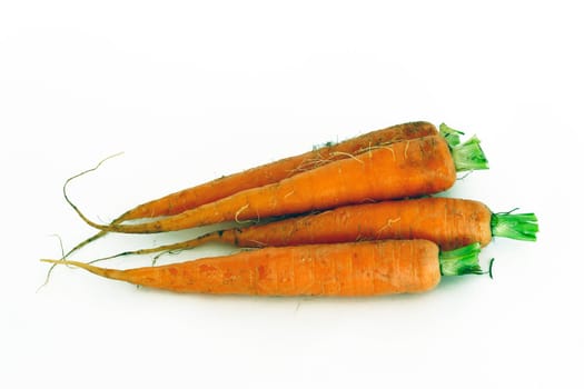 Detail of the raw and fresh carrots
