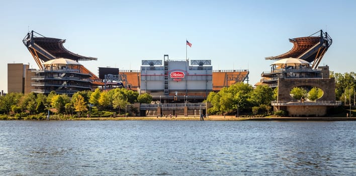 Pittsburgh, Pennsylvania, May 23, 2015: view of Heinz Field football stadium - home of the Steelers and the Panthers