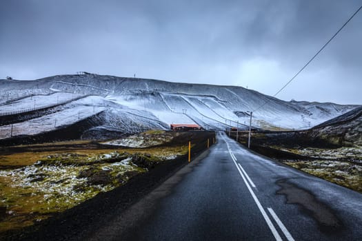 First snow at Blafjoll ski resort in Iceland in early September