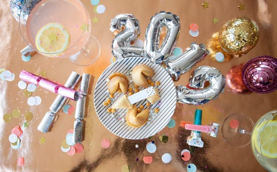 Colorful treats and props for a festive New Years Party 2018 / 2019