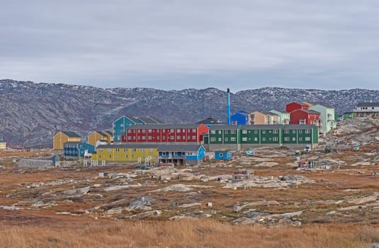 Colorful Homes in the Arctic City of Ilulissat, Greenland