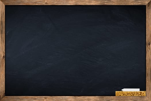 blackboard with wooden frame