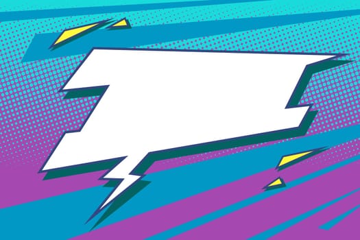 cyberpunk comic balloon, 80s style. Pop art retro vector illustration