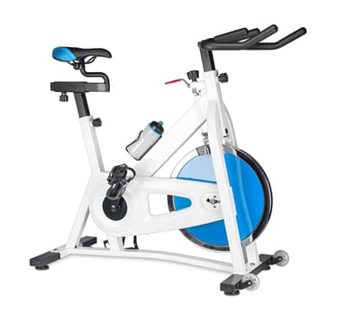 excercise bike on white background