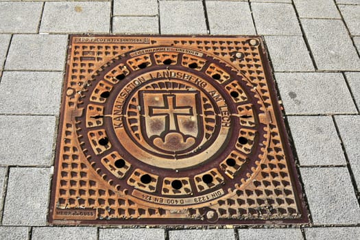 Kanaldeckel Landmarks of Landsberg am Lech