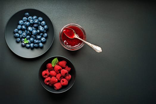 Homemade marmalede or jam from fresh mixed berries