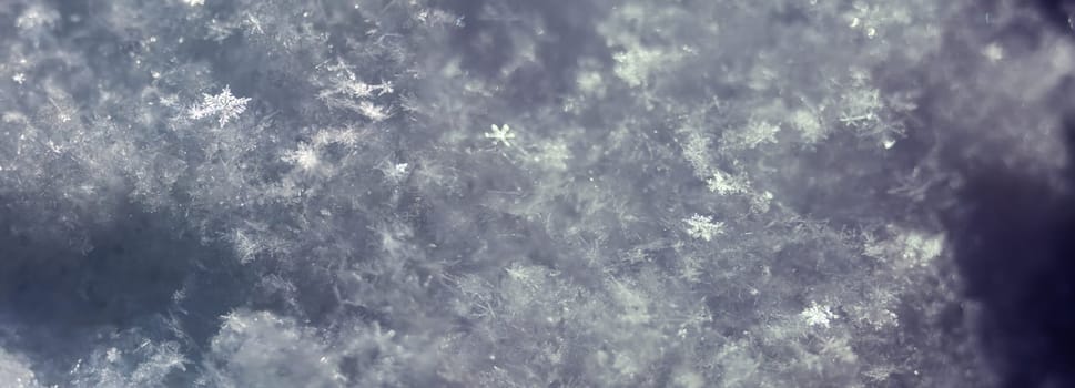 Winter background of shiny  snow
