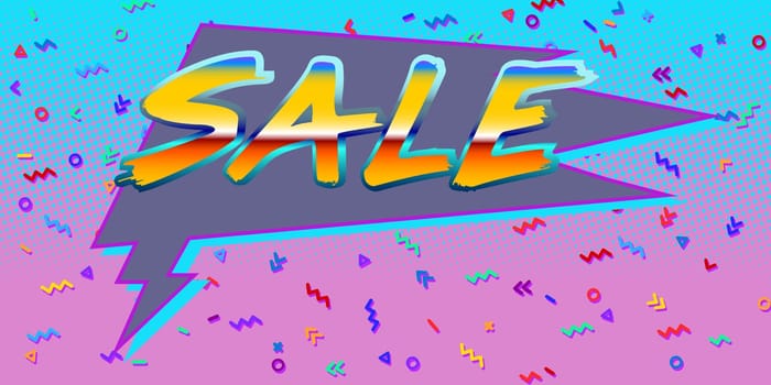 80s background. sale Comic bubble balloon. Pop art retro vector illustration kitsch vintage