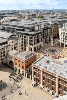 London stock exchange building at Paternoster Square next to St Paul's Cathedral in the City of London, England
