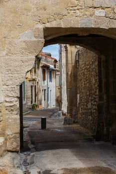 An alley in the old town of Arles France