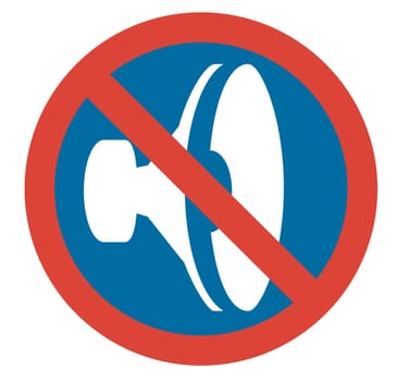 no sound silence forbidden loud sign illustration