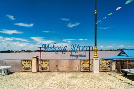 travel destination in Thailand with view of riverbank to Laos