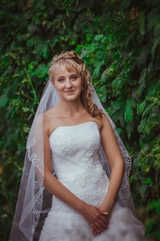 Portrait of a beautiful smiling bride