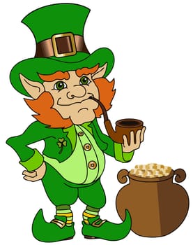 leprechaun st patricks day luck gold celebration illustration