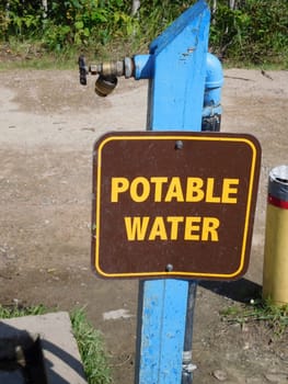 Potable Water Station at a Campground.