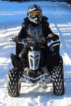 Winter Quading in Full Gear.
