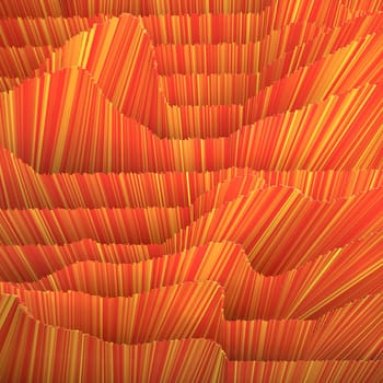 abstract geometric image in 3D structure with random colored bars.