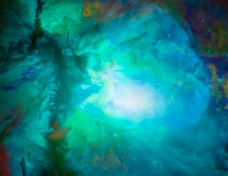 Galactic Space Light. Azure colors
