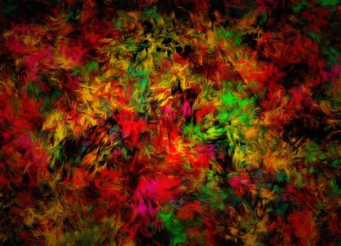 Colorful Abstract Painting. 3D rendering