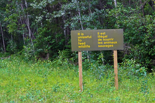 And it is unlawful to feed wildlife sign.