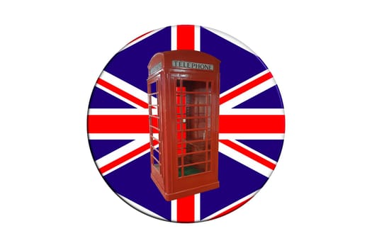 3 D Cover with Union Jack and British Red Telephone Box